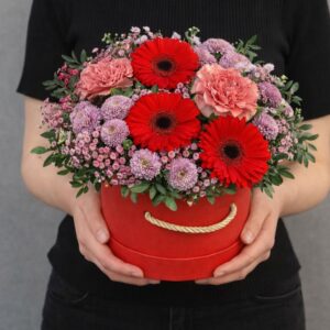 Květinový box S červený Valentýnský