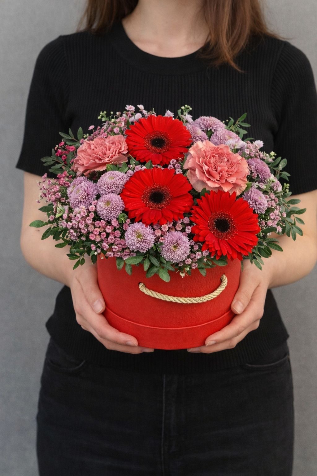 Květinový box S červený Valentýnský